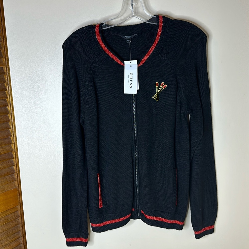 GUESS Lip Bomber Sonya Lurex sweater